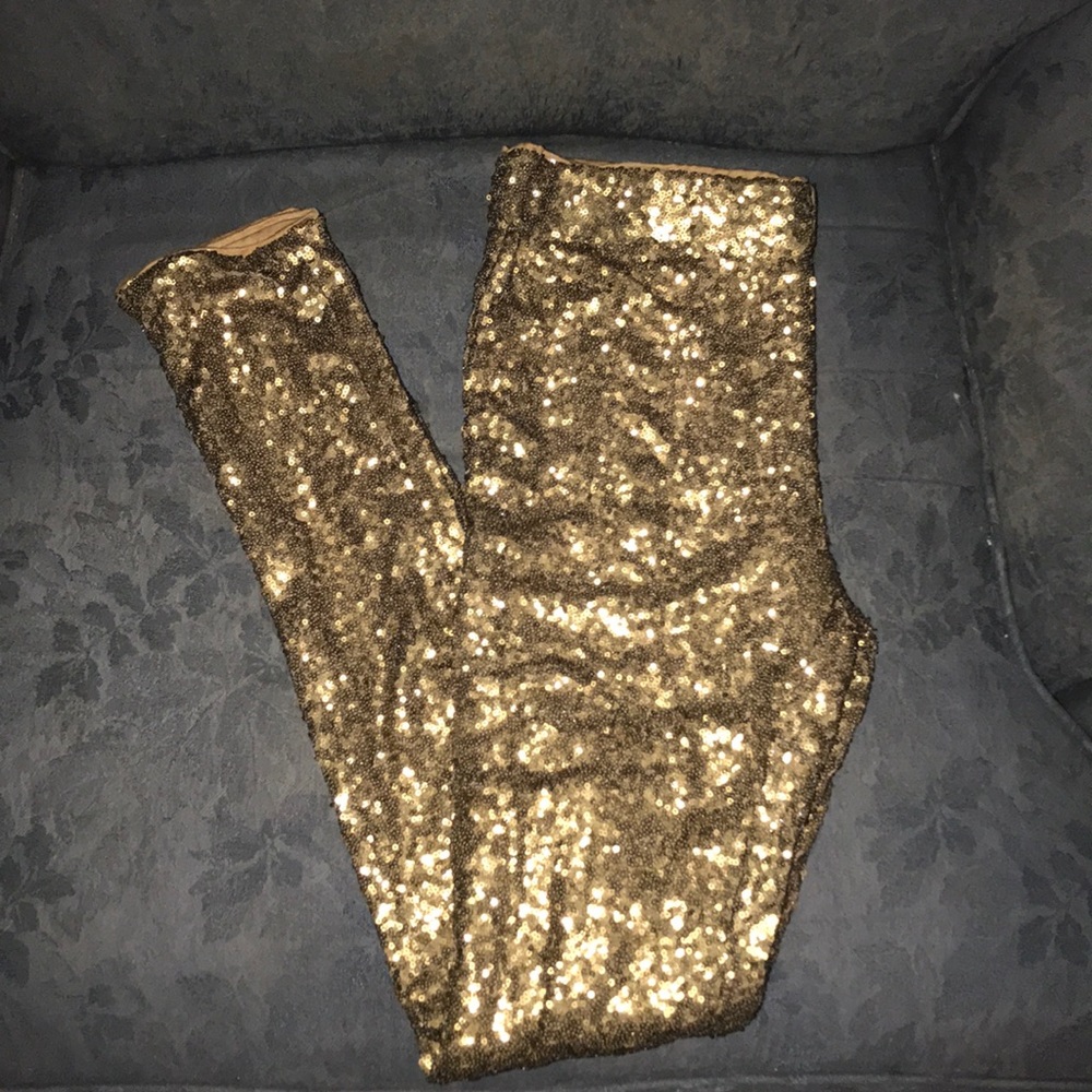 Gold sequins leggings